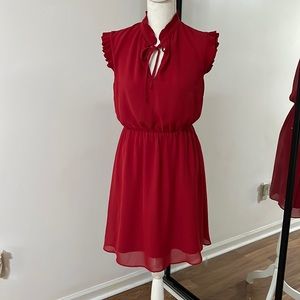 H&M Red Chiffon Dress